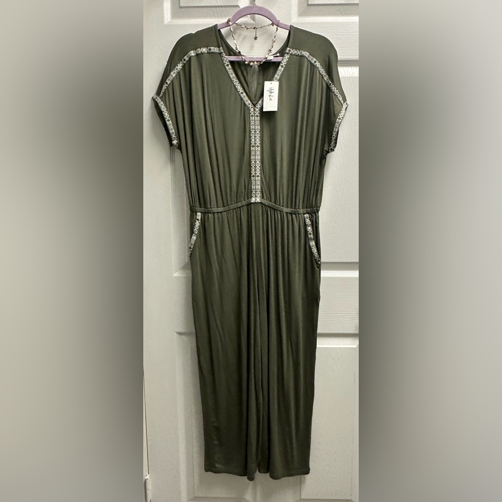 Elegant Olive Green Maxi jumper
